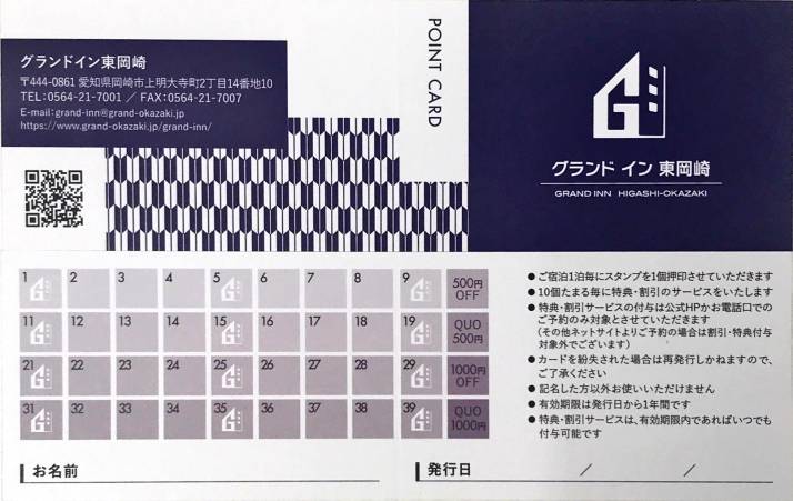 ポイントカードの発行に関して