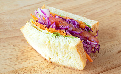 Mixed salad sandwich