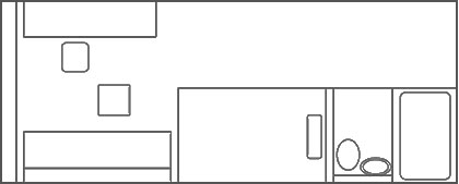 Superior Single 間取り図