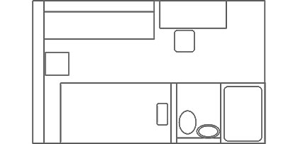 スタンダードシングル 間取り図
